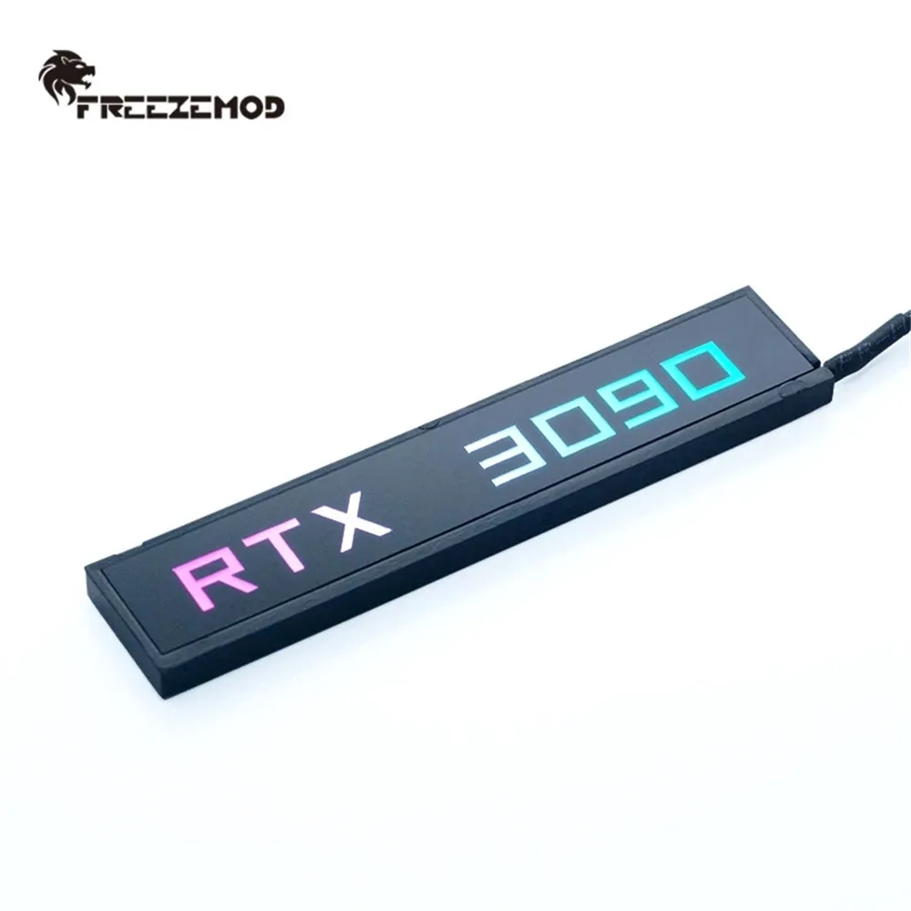 Zemod Cpu Painel Lateral Rtx3090 Decoração Chassis Placa Gráfica fé Lâmpada Refrigerador de Água Parte 5v3pin Aura Argb Xyd5v - Imagem 2