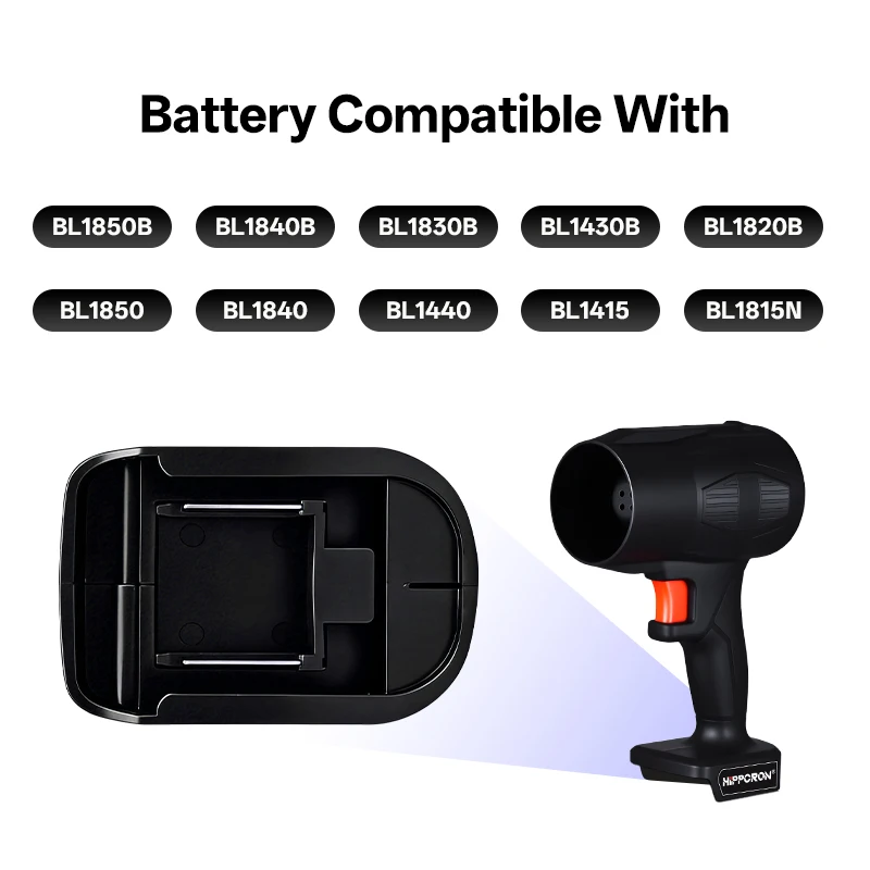Hippcron 무선 리프 블로워 21V 30000RPM 자동차 먼지 블로워, 다용도 청소 도구, 세련된 전동 공구, 견고한 구조