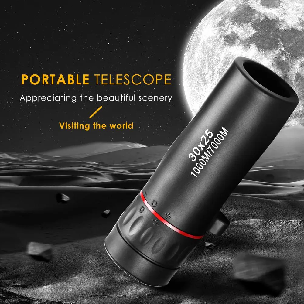 30x25 HD Mini Monocular Telescope Portable Observation Telescope Viewing Hiking Camping Binoculars Outdoor Tools Hunting 2