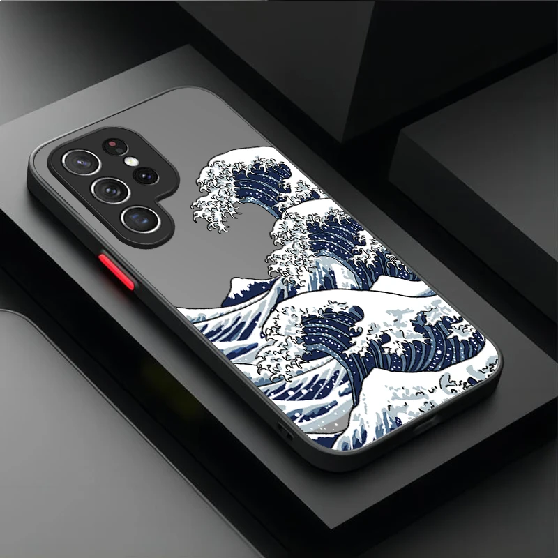 Elegant Blue Wave Matte Finish Phone Case – Stylish Protective Cover