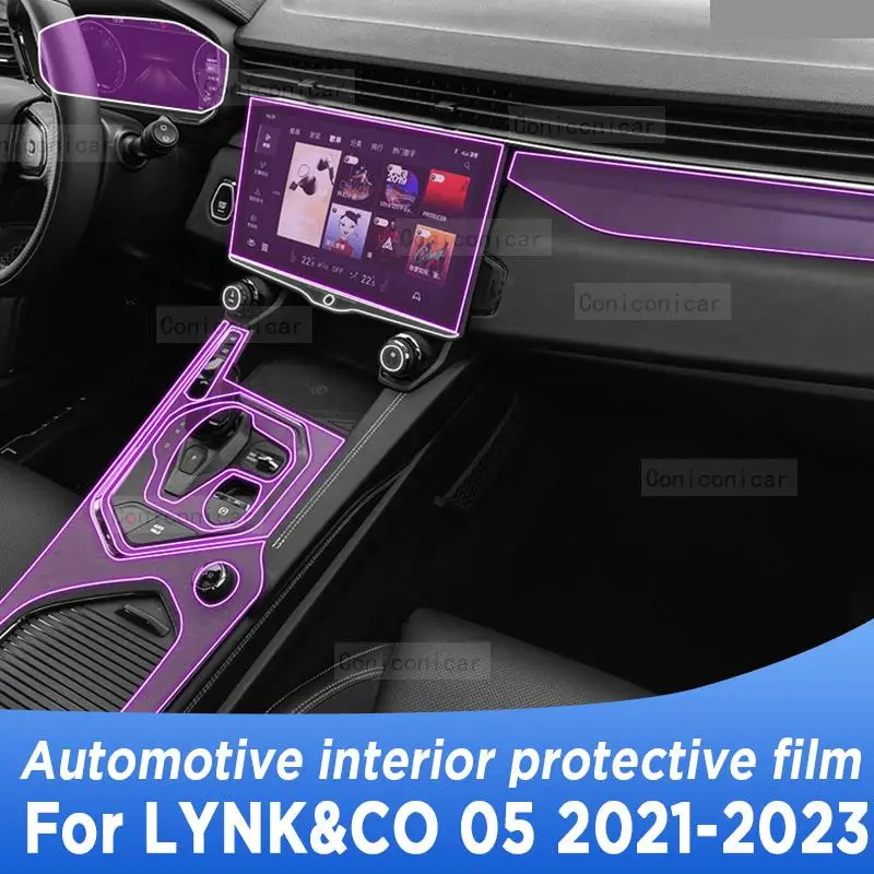 

For LYNK&CO 05 2021-2023 Gearbox Panel Navigation Automotive Interior Screen TPU Protective Film Cover Anti-Scratch Sticker