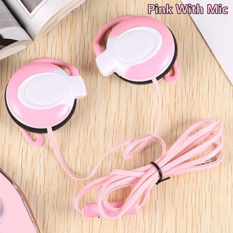 Versatile Wired Stereo Ear Hook Headphones with Microphone