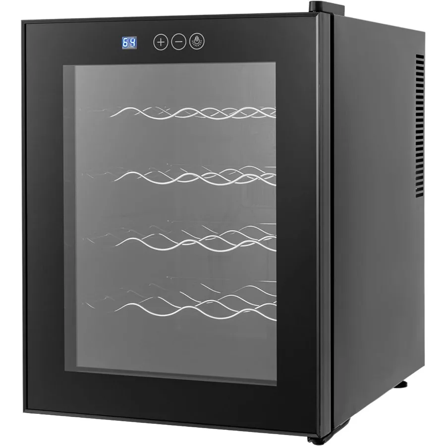 20 Bottle Black Thermoelectric Wine Cooler Fridge