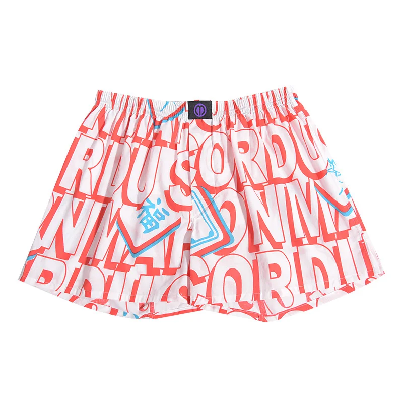 Pure Cotton Panties Chinese Mahjong For Men And Women Pattern Comfortable Breathable Shorts For Home Leisure