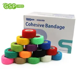 2.5cm Cohesive Elastic Bandage Tape Pet Care Wounds Finger Wrist Dressing 4.5M Self-adhesive Tattoo Equipment Grip Sport Tape