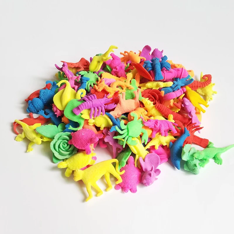 Novelty inflate funny toys 6PCS Water grow up dinosaur ocean animal fish Dragon for child educational kids gift
