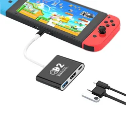 4K HDMI USB Hub and Portable Docking Station with USB Splitter (F)
