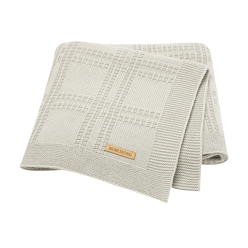 Newborn Baby Cotton Blankets Knit 90*70cm Infant Babies Boys Girls Month Stroller Nursery Swaddle Wrap Cradle Quilts All Seasons cotton muslin blanket cotton blanket swaddle blanket cotton swaddle cotton gauze blanket cotton knit blanket knit blanket
