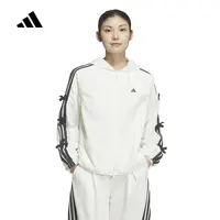 Veste à capuche Adidas pour femme, coupe ample, trois bandes, avec empiècements en mesh, veste de sport KR7602/KR7603 2