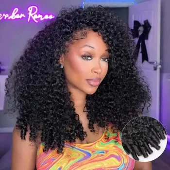 Burmese Curly Human Hair Wig 13x4 HD Transparent Lace Frontal Wigs Pre Plucked 250% Density Burmese Human Hair Wigs 28 Inch 1