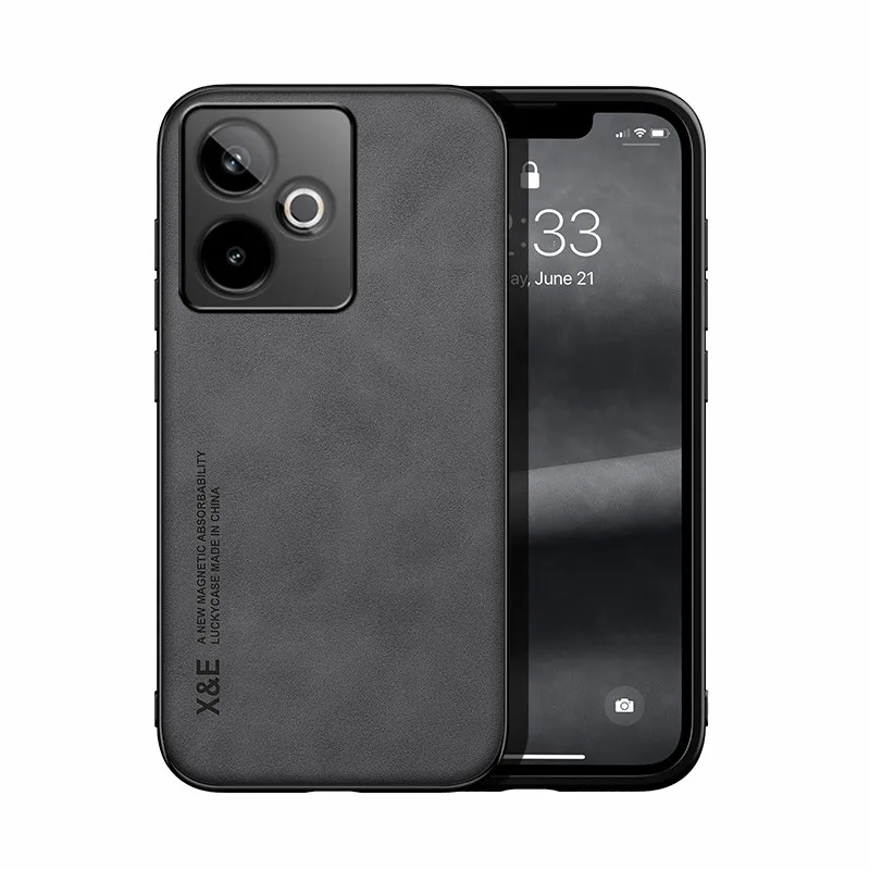 ELVEV Vintage Durable PU Leather Magnetic Phone Case in Skin-feeling Finish