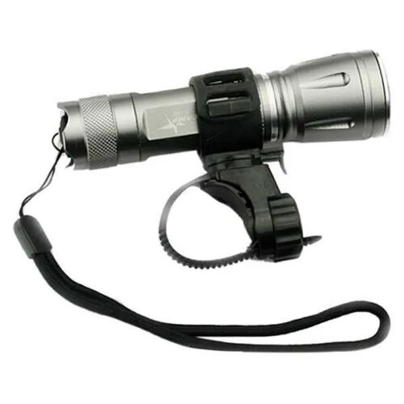 Bicycle Flashlight Holder Mount 360&deg; Adjustable Rubber Straps Cycle Bike Front Torch LED Headlight Clamp Clip Bracket