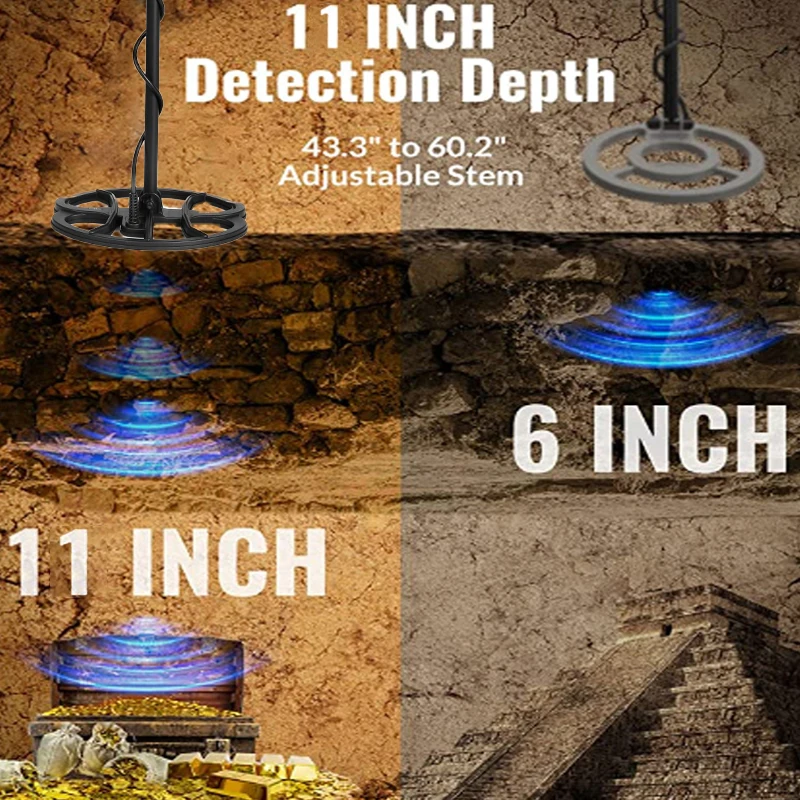 High Sensitivity Metal Detector Waterproof Detector Metales Profesional Pinpointing for Treasure Search Underground Gold Iron