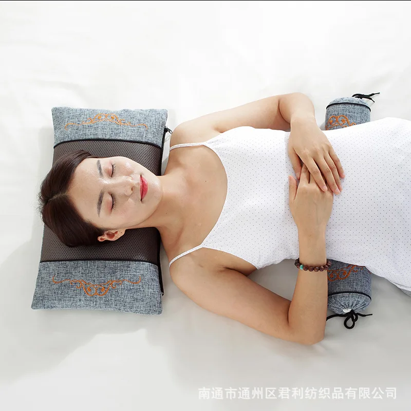 Argy Wormwood Heating Inflatable Cervical Pillow Cervical Spine Repair Combination Pillow Moxa Moxa Leaf Moxibustion Pillow 2