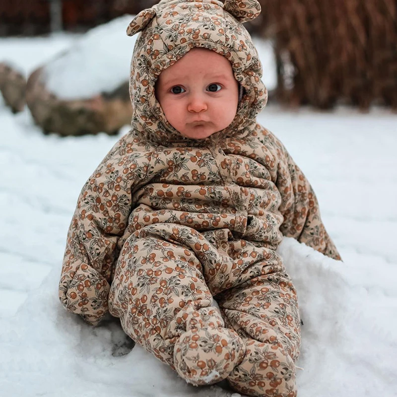 KS-mono acolchado de tres capas para bebé, abrigo grueso cálido de manga larga, ropa de invierno, 0-24 meses - AliExpress