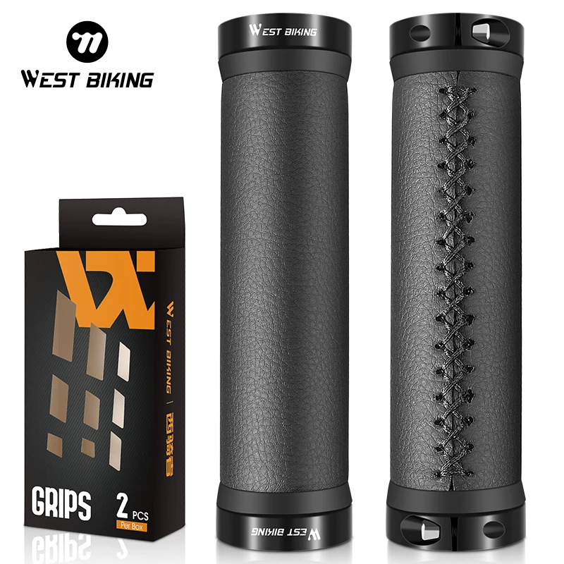 

WEST BIKING Bicycle Anti-Skid Handlebar Grips Microfiber Leath Handlebar Cover MTB Bike Handle Bar Grips Cycling Bike Parts