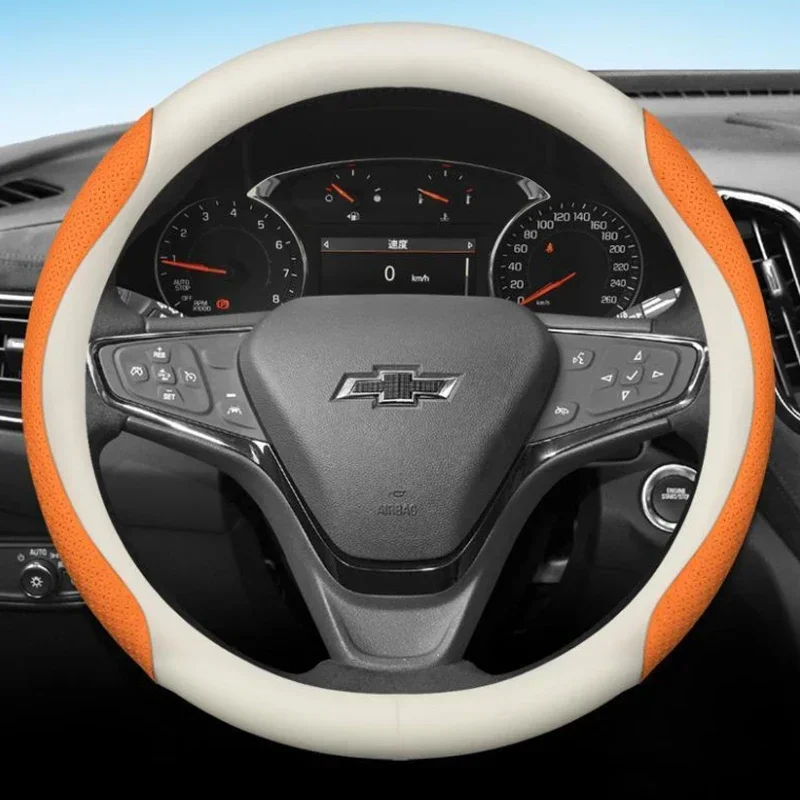 Premium Leather Steering Wheel Cover - Universal Fit