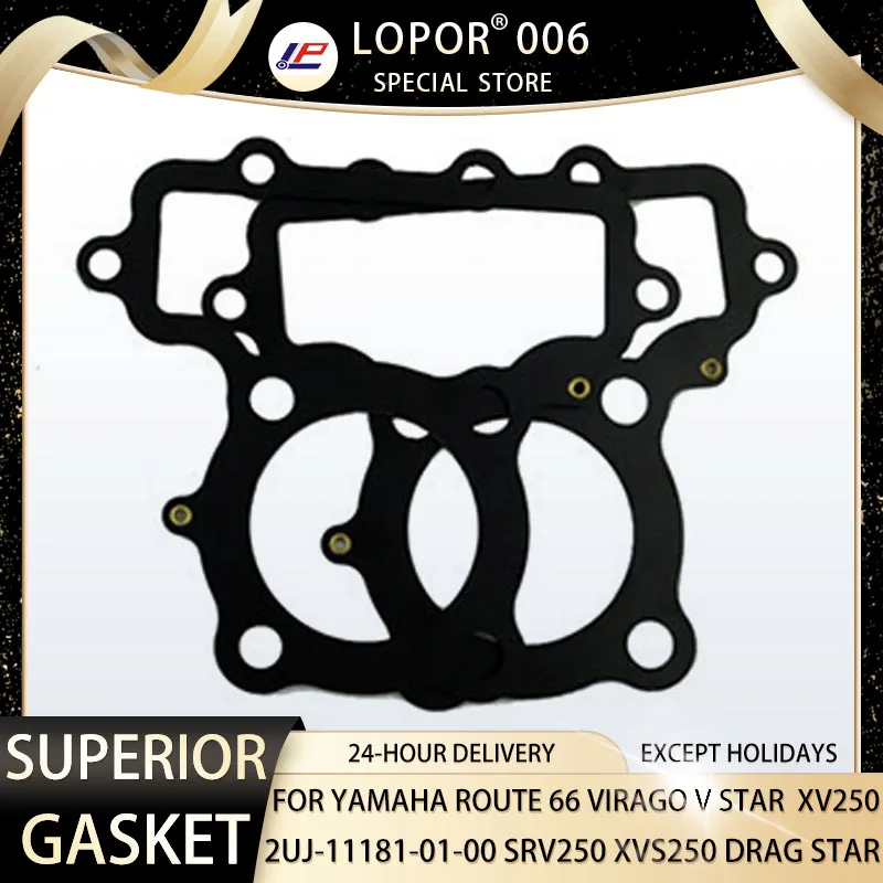 LOPOR 2 Motorcycle Engine Cylinder Head Gasket For YAMAHA ROUTE 66