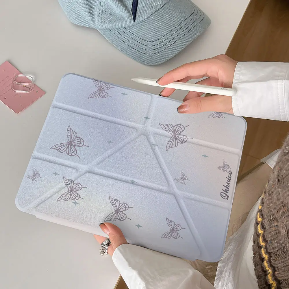Butterfly Design Smart Case with Pen Holder