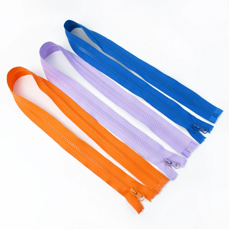 5Pcs Meetee 5# 70-90cm Resin Zippers Open End Zip for Sewing