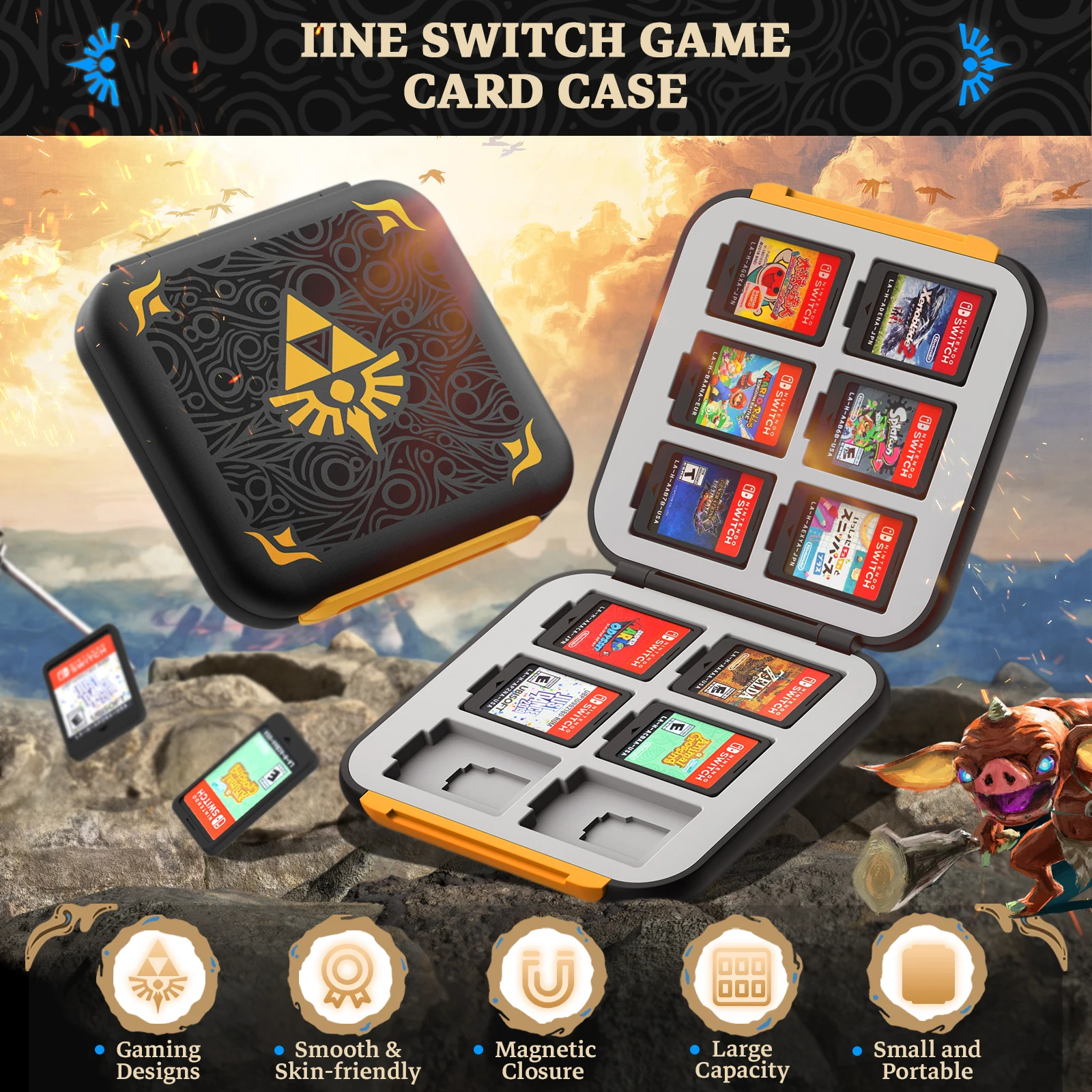 カセットケース、カセット12個 Switch ソフト 収納ケース スイッチ カセット ソフトケース