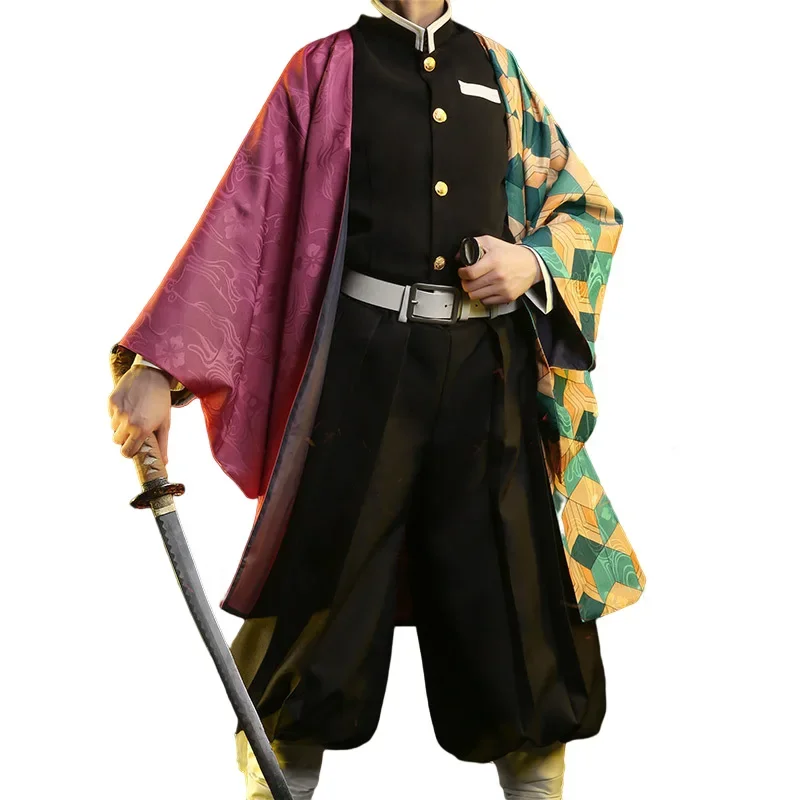 アニメデーモンスレイヤー冨岡義勇コスプレ衣装鬼滅の刃着物マント男