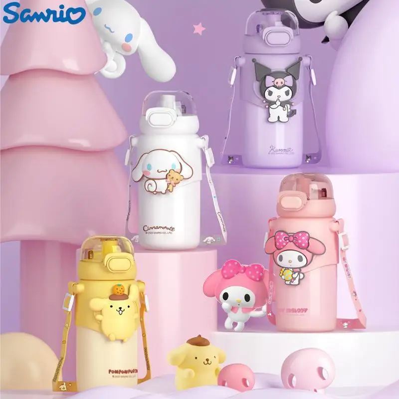 In Magazzino Sanrio Kuromi Cinnamoroll 316 Tazza Termica In Acciaio Inossidabile Per Cartoni Animati Acciai Kawaii Tazza Termica Per Bambini Bottiglia