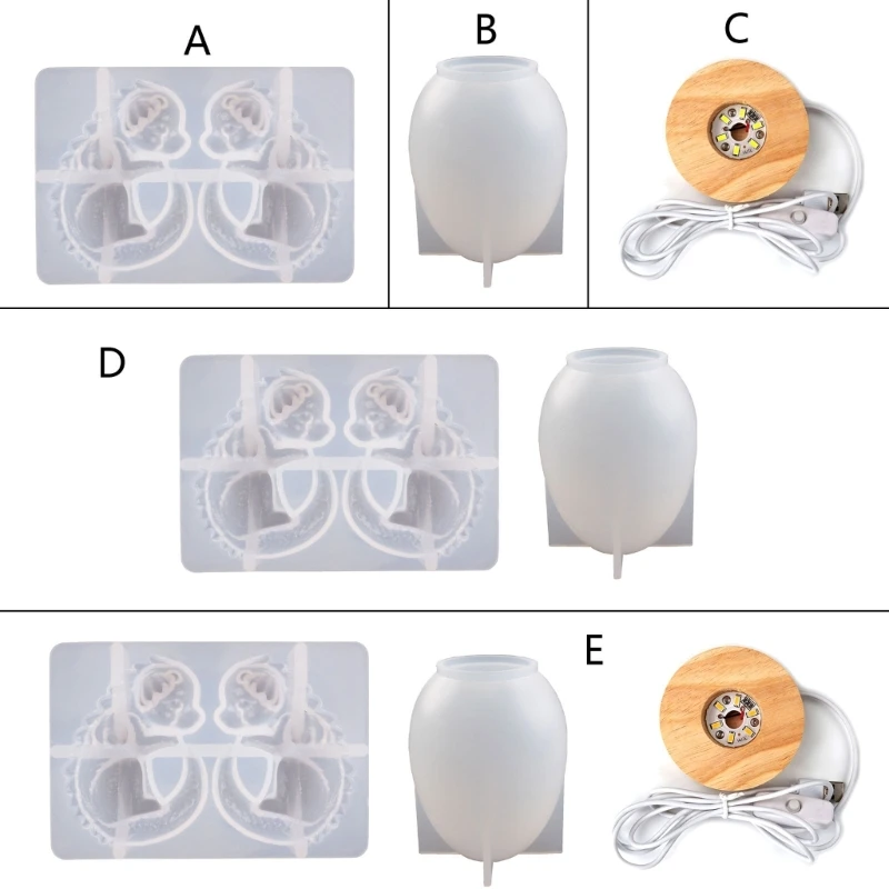 Stampi In Resina Epossidica Per Luce Notturna Dragon Egg Per Luci Notturne Creative Set Stampi In Silicone Con Tavolo Base A