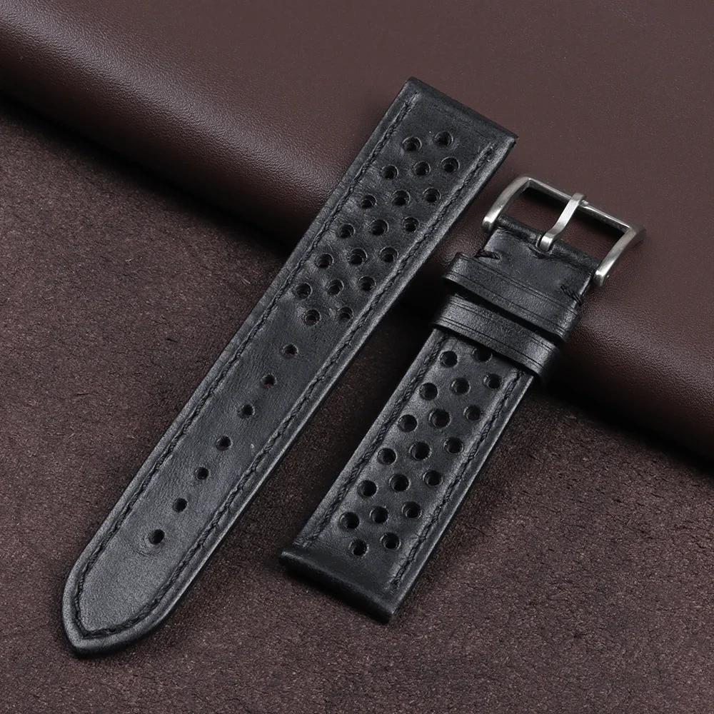 Handmade Vintage Leather Watchband – Breathable Sport Bracelet Accessories