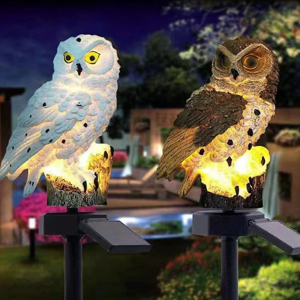 

Solar Led Light Outdoor Solar Lights Owl Waterproof Outdoor Statue Lamp LED Lawn Ground Animal Lamps Garden Decoration