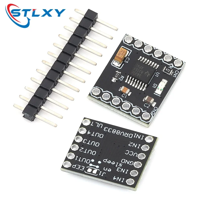 Stlxy DRV8833 모터 드라이브 모듈 1.5A 듀얼 H 브리지 DC 기어 모터 드라이버 컨트롤러 보드 키트