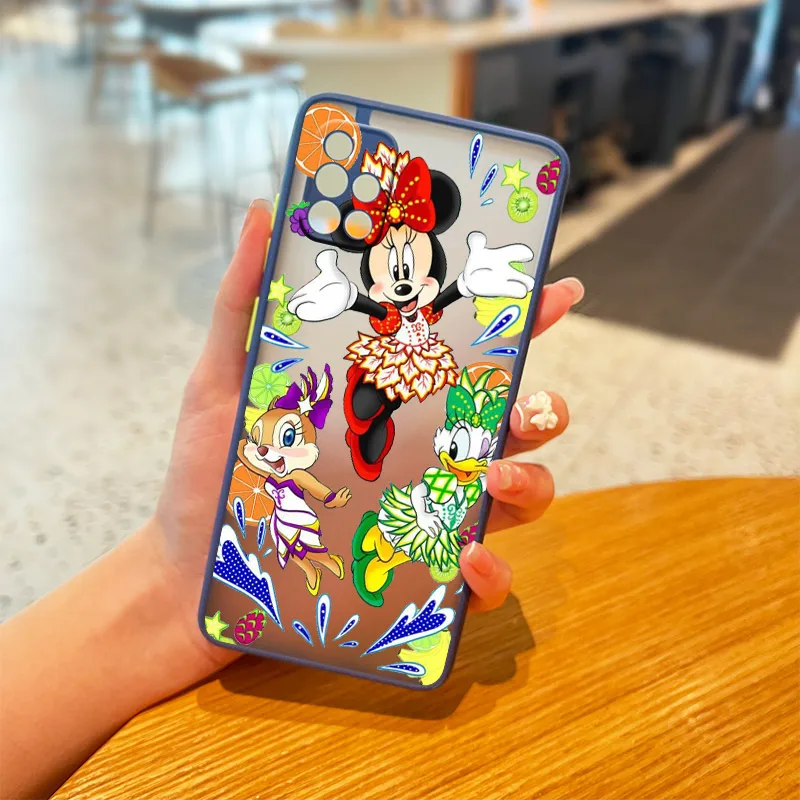 samsung cute phone cover Nụ Cười Chuột Minnie Dành Cho Samsung Galaxy Samsung Galaxy A01 A12 A02S A21S A32 A42 A51 A50 A52 A70 A71 A72 Mờ Mờ ốp Lưng Điện Thoại kawaii samsung phone cases