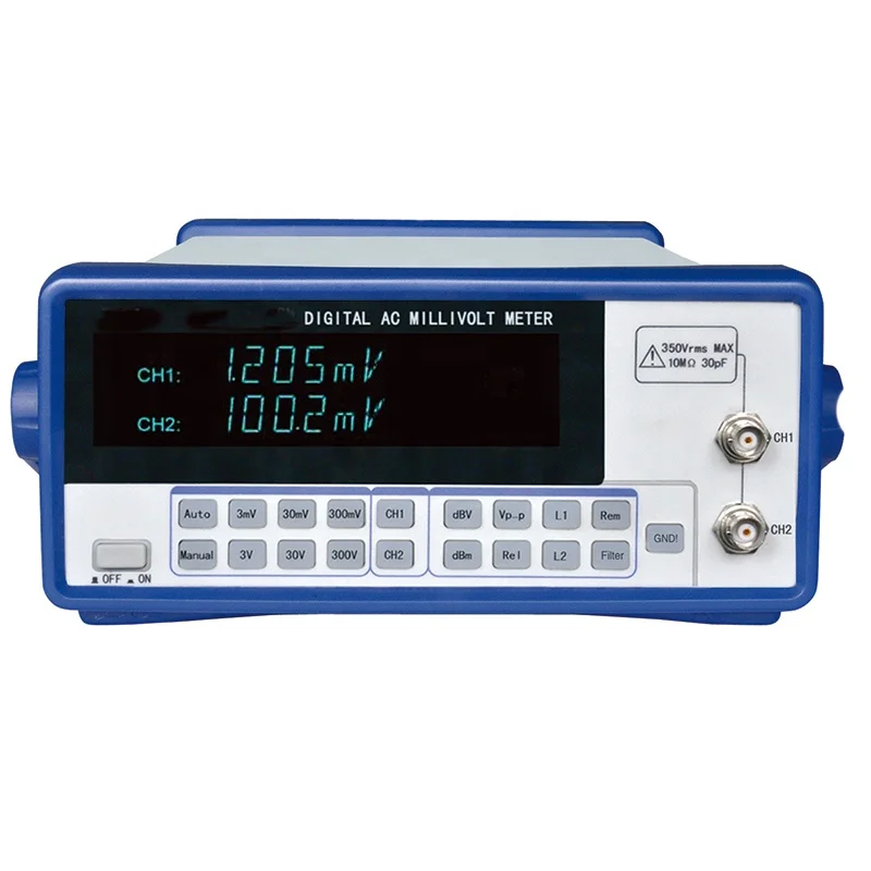 

Digital AC Millivolt Meter with Two Independent Input Channels