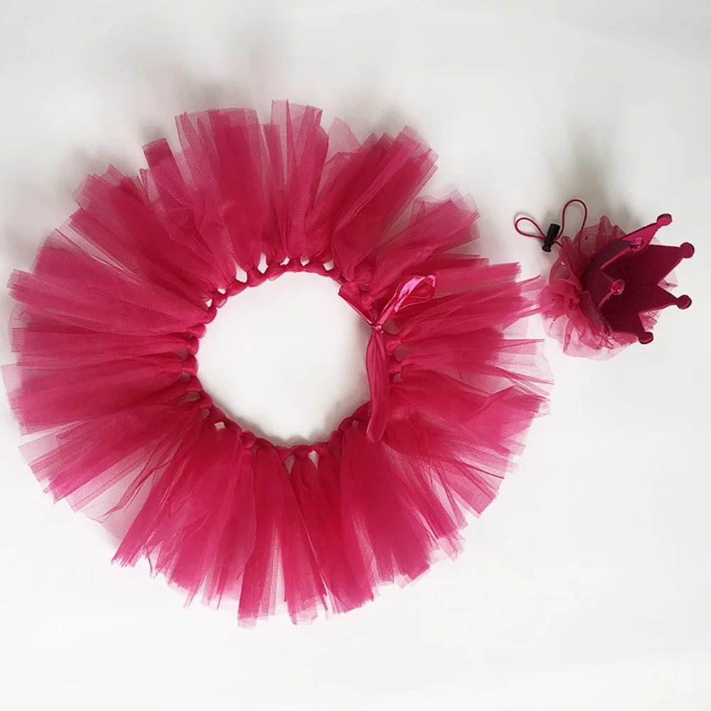 Dog Tutu Tulle Dress Dog Costume Skirt With Hat For Puppy Cats Bunny Pet Outfit Birthday Princess Ballerina Dress Supply