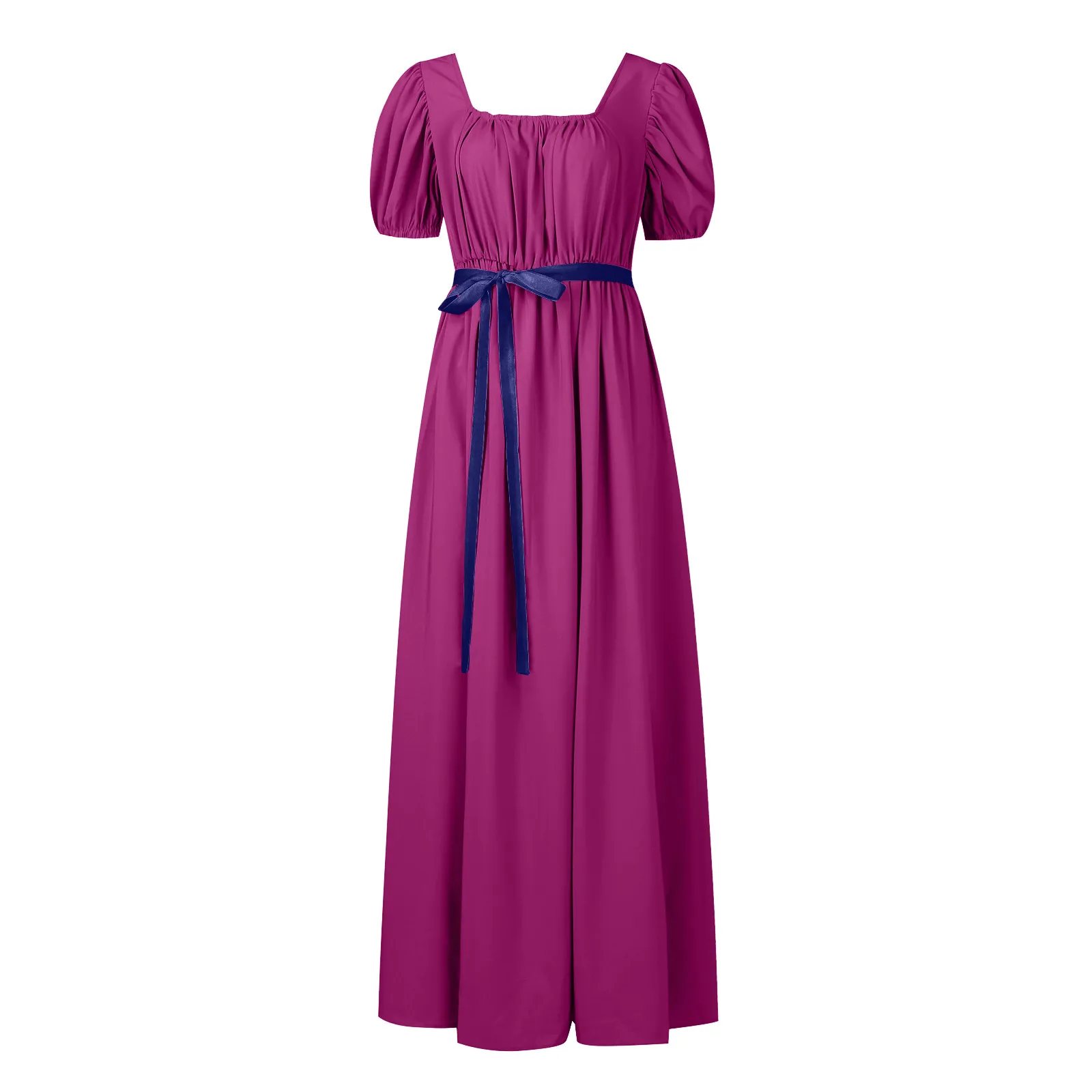

Dress Women Elegant Clubs Comfortable With Belt Slash Neck Solid Color Loose Classic And Versatile Dress Dress Women Vestidos