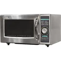 Commercial Stainless Steel Microwave Oven 1000W 120V Dial Timer 1.0 cu. ft. Capacity LED Indicators Easy to Clean Fast Heating 2