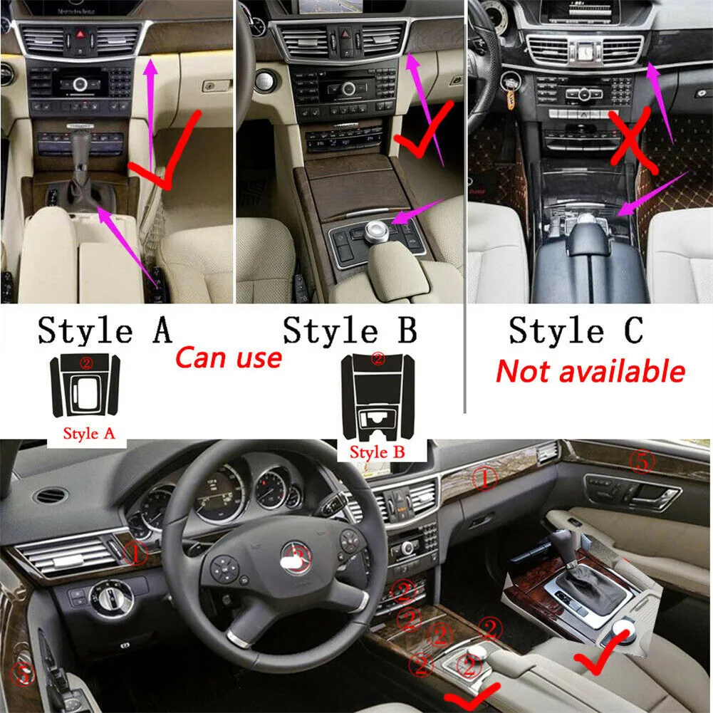 Amazon.co.jp: 用 CE クラス W204 W212 2010 2011 2012 カーボン
