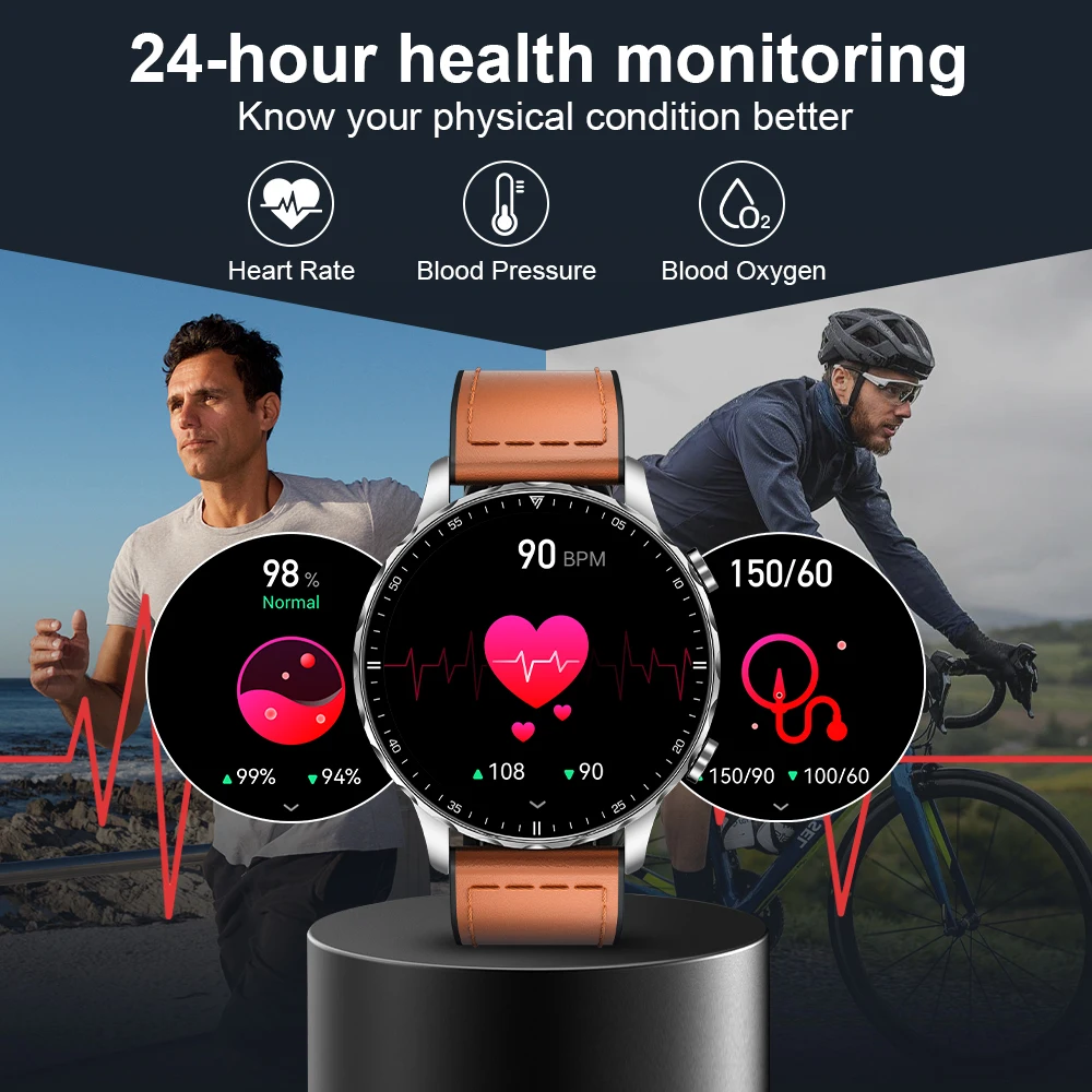 New Men Smart Watch 100+Sport Fitness Tracker BluetoothCall SpO2 Health Monitoring Smartwatch For Men Magnetic Buckle Wristwatch