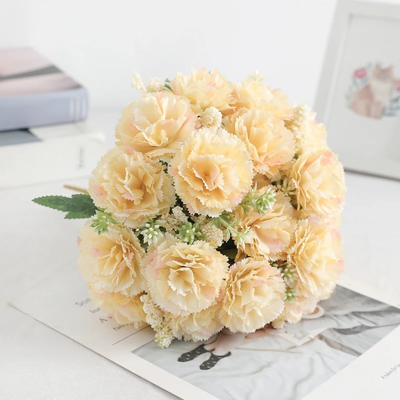 Künstliche Pfingstrose Blumenstrauß für zu Hause Raum dekor gefälschte Blumen Garten Hochzeits feier Dekoration Braut Garten DIY Vase Ornament – Detail 12
