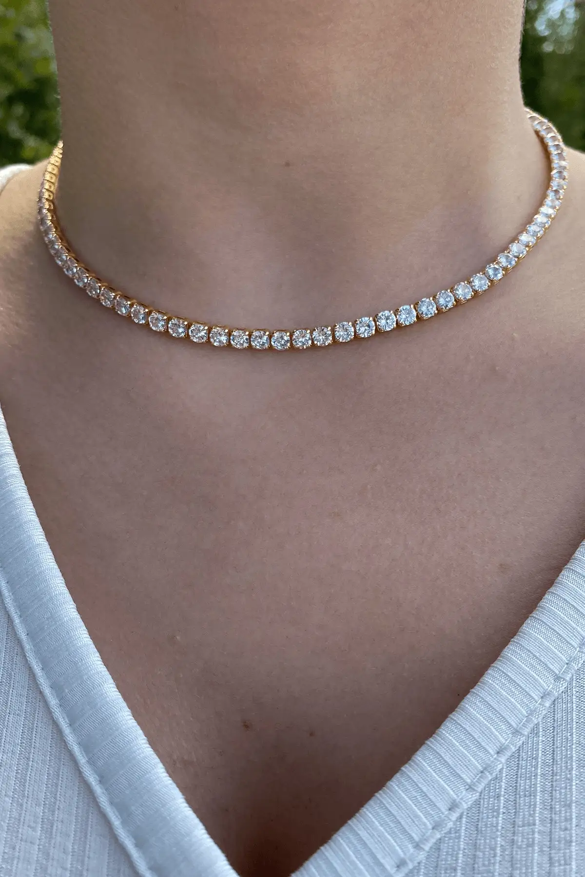 

Women's Gold Waterway Zircon Necklace Stone Pendant Bijouterie Jewelry & Jewelry Accessory