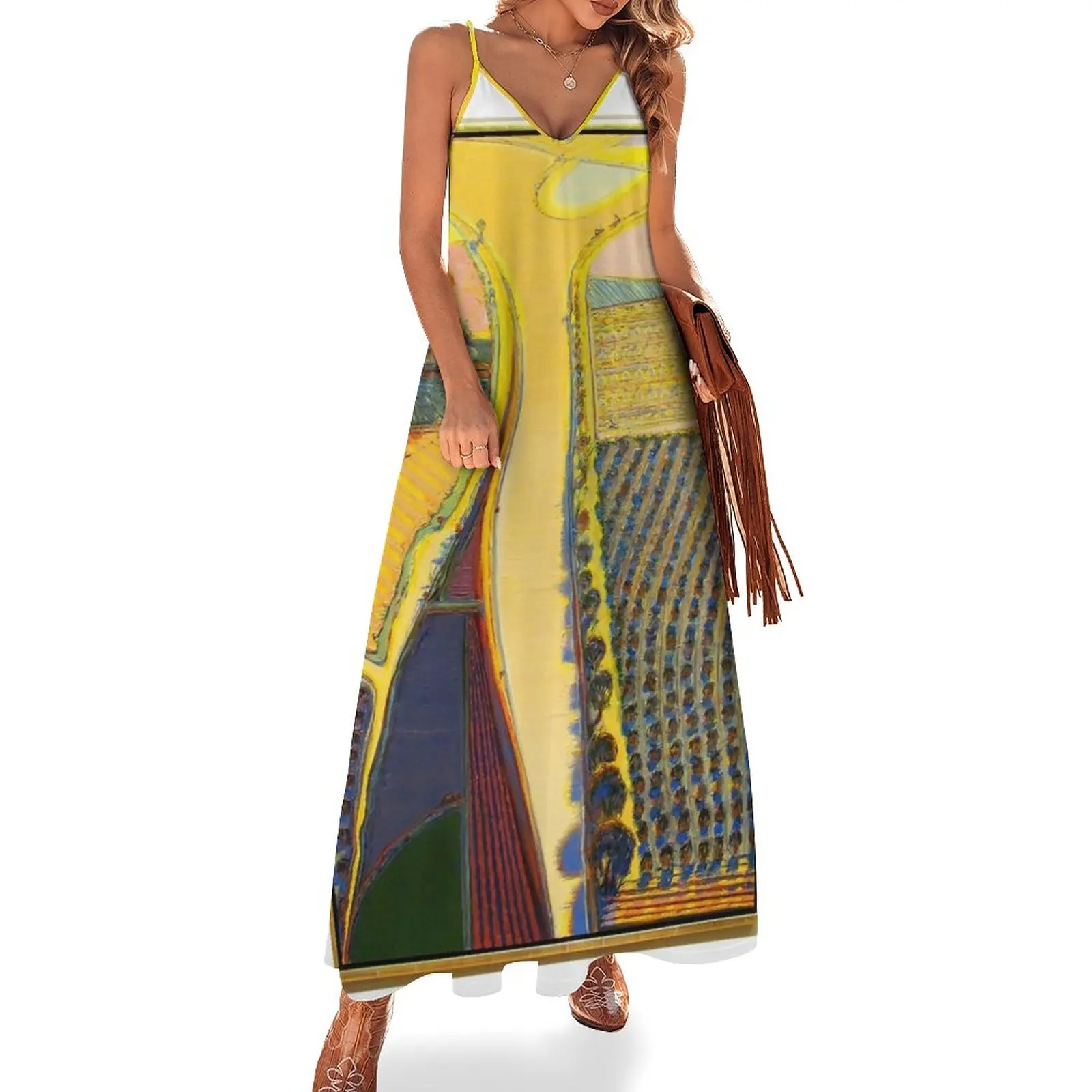 

Wayne Thiebaud Sleeveless Dress clothes Elegant gown