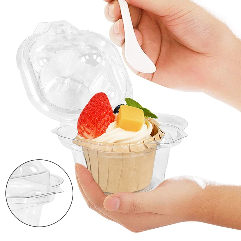 20/50Pcs Individual Cupcake Boxes Clear Muffin Cake Dessert Holders with Dome Lids, Tra... - SKU CCH01507 - UGI Packaging