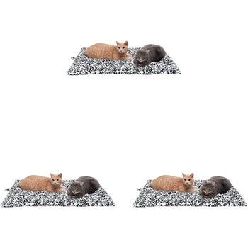 ThermaNAP Self-Warming Cat Bed for Indoor Cats & Large/Medium Dogs, Washable & Reflects Body Heat - Quilted Faux Fur Reflective