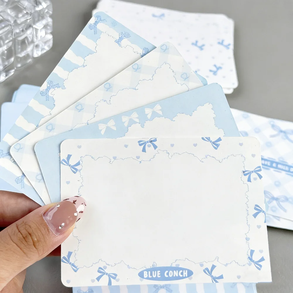 20Pcs 미적 감각의 리본 인사 카드 생일 결혼식 소원 감사 카드 DIY 공예 선물 메시지 카드 남겨두기