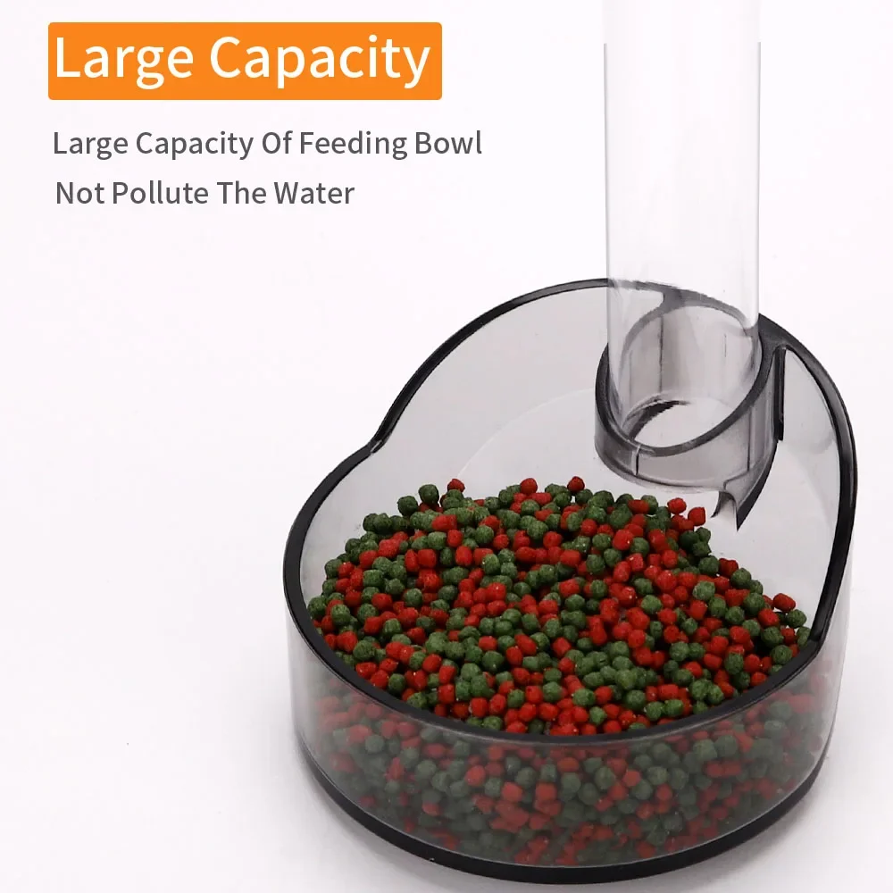 Acrylic Aquarium Feeder Tube Bowl Feed Small Fish Shrimp Food Feeding Fish Tank Feeder Circle 21-38cm Telescopic