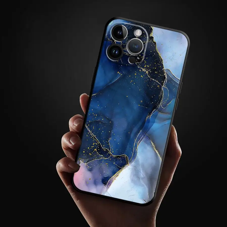 Elegant Marble Pattern TPU Soft Phone Case