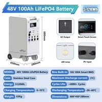 Nouvelle centrale électrique Portable 5000W, tout en un, batterie 48V 5Kwh, 6000W MPPT avec éclairage USB * 4 Type C * 2, entrée/sortie AC ue PV Inupt 2