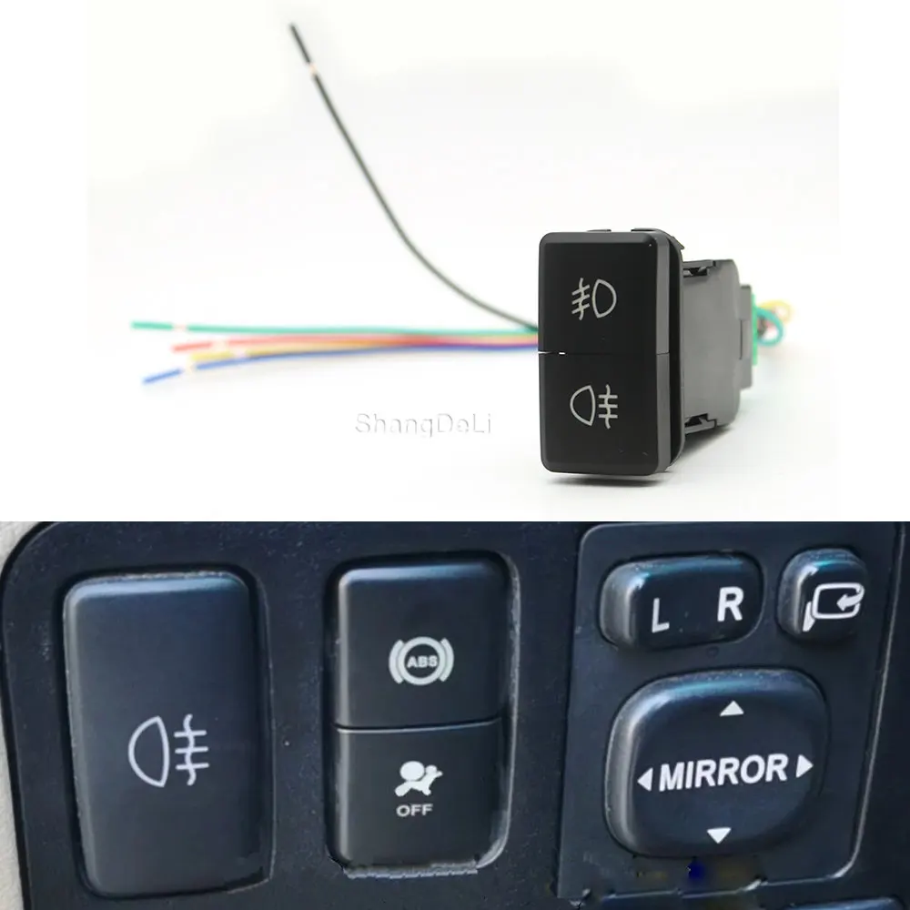 

1 шт., автомобильный двойной кнопочный переключатель, блокировка дифференциала для Toyota Reiz Hilux Prado 120 FJ