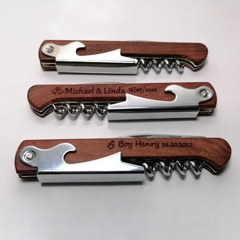 CustomEngravedNamesWoodenWineCorkscrewBeerBottleOpener