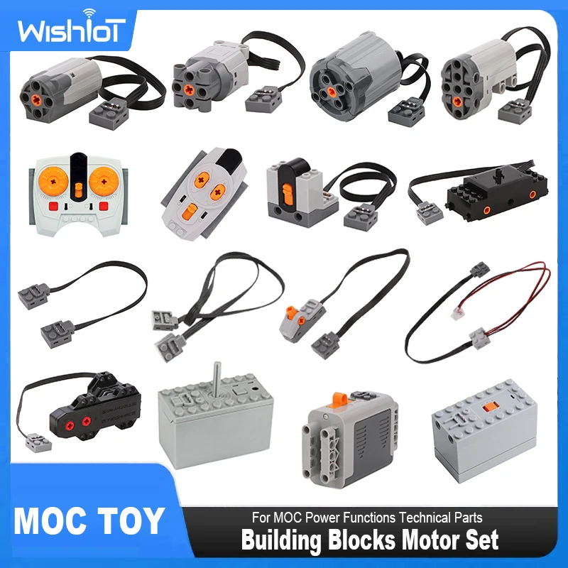 Technical MOC Power Functions Motor Parts M L XL Servo Motor Train Buggy IR Remote With Legoeds 8881 8883 5292 8886 servo motor parts